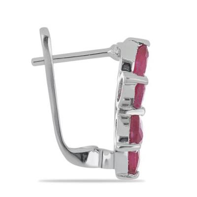 BUY 925 STERLING SILVER GLASS FILLED RUBY FLORAL EARRINGS – BULK SUPPLIER USA & EUROPE | JEWELPIN